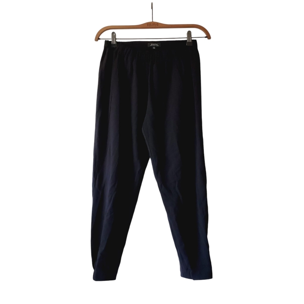 Aritzia Babaton Japanese Fabric Crepe Lightweight Ankle Trousers Black XS - Picture 2 of 8